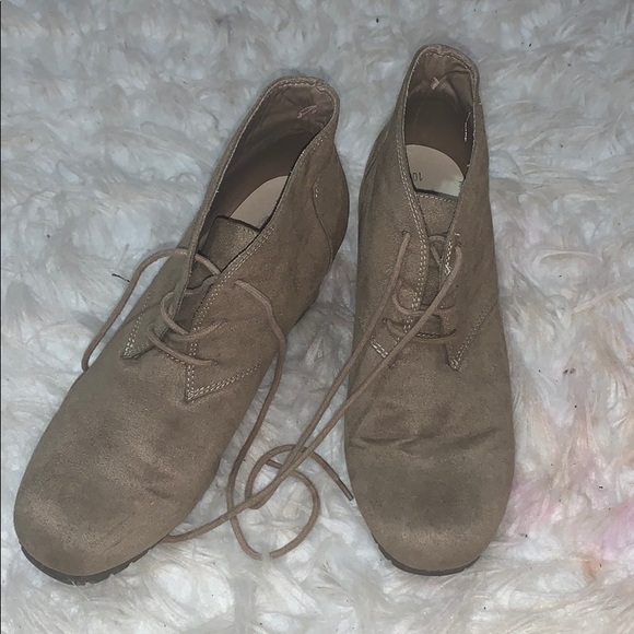 tan wedge booties - Picture 1 of 2